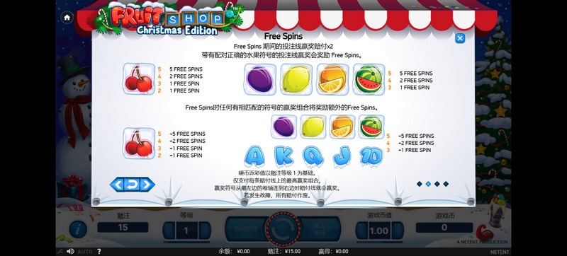 水果商店圣诞版:畅享节日欢乐,收获丰厚奖励! 5 免费旋转